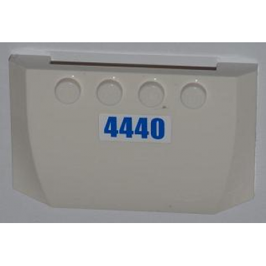 white wedge 4 x 6 x 2 3 triple curved with blue 4440 pattern sticker - set 4440