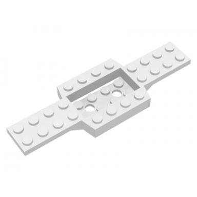white vehicle base 4 x 12 x 3 4 with 4 x 2 recessed center with smooth underside