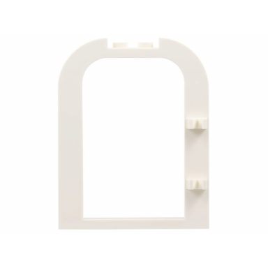 white door frame 1 x 6 x 6 curved top with 1 x 2 cutout and clips
