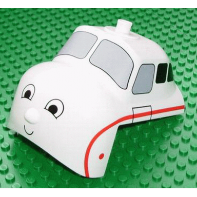white duplo helicopter thomas friends harold roof section with face pattern