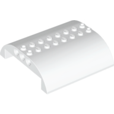 white slope curved 8 x 8 x 2 double