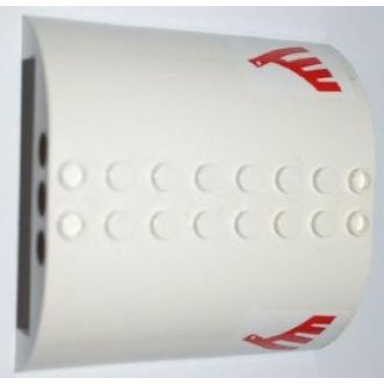 white slope curved 8 x 8 x 2 double with red airline bird pattern on both sides stickers - set 3182