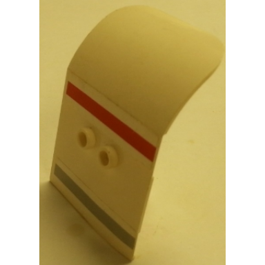 white door 2 x 4 x 6 curved aircraft with light bluish gray and red stripes on white background pattern stickers - set 3182