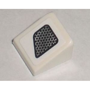 white slope 30 1 x 1 x 2 3 with vent dots fade pattern model right sticker - set 8211