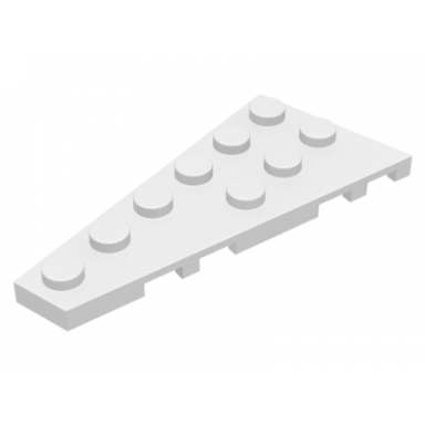 white wedge plate 6 x 3 left