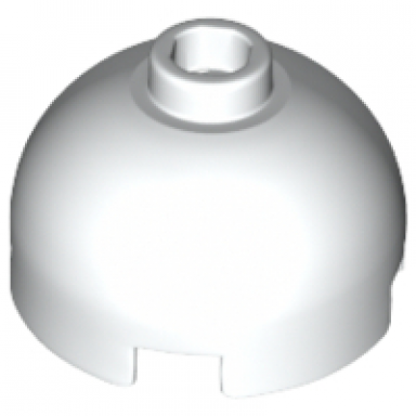 white brick round 2 x 2 dome top