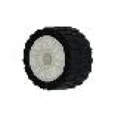 white wheel 18mm d x 14mm with pin hole fake bolts and shallow spokes with black tire 24 x 14 shallow tread 55981 30648