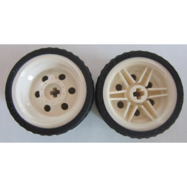 white wheel 30.4mm d x 20mm with no pin holes and reinforced rim with black tire 37 x 22 zr 56145 55978