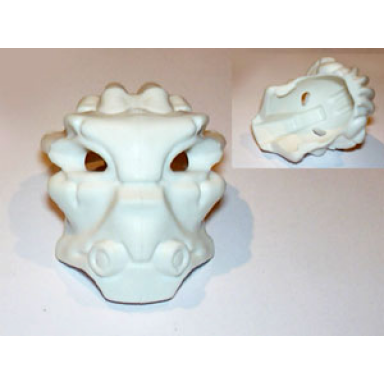 white bionicle mask iden - flexible rubber