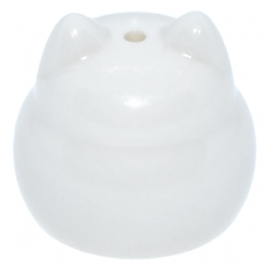 white brick round with indented top and cat ears