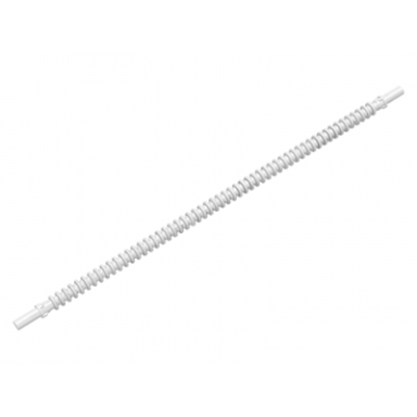 white hose flexible ribbed with 8mm ends 19l 15.2cm