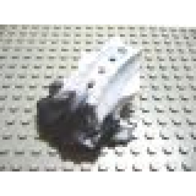 white bionicle head barraki carapar with marbled black pattern