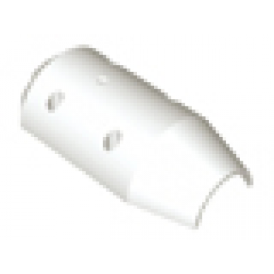 white vehicle tipper drum 3 x 6 x 10 half with 4 pin holes