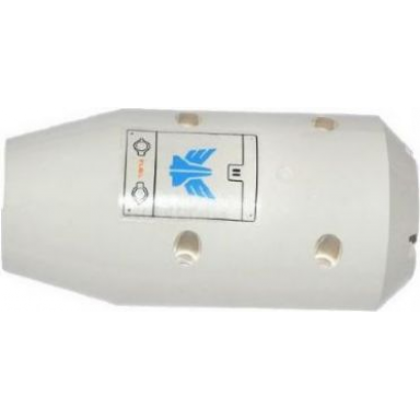 white vehicle tipper drum 3 x 6 x 10 half with 4 pin holes with fuel filler caps and galaxy squad logo pattern sticker - set 70709