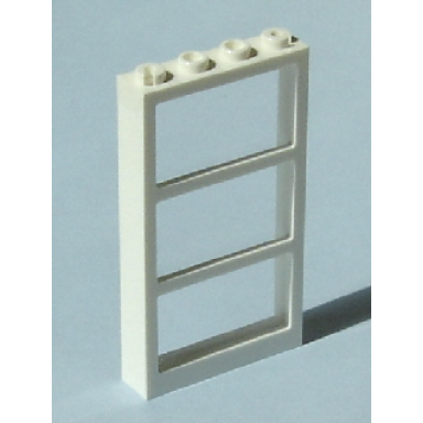 white window 1 x 4 x 6 with 3 panes with trans-clear glass 57894 57895
