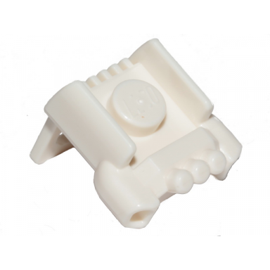 white minifigure jet pack with short nozzles and stud