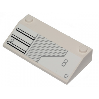 white slope 33 3 x 6 without inner walls with sw x-wing hull plates pattern model right side sticker - set 75301