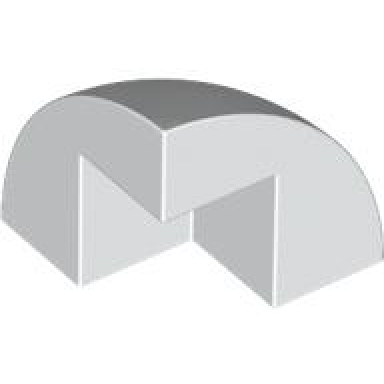 white brick round corner 2 x 2 x 1 2 3 dome top