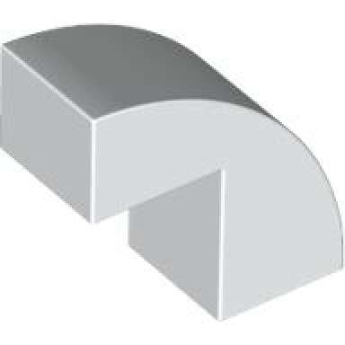 white slope curved 2 x 1 x 1 2 3