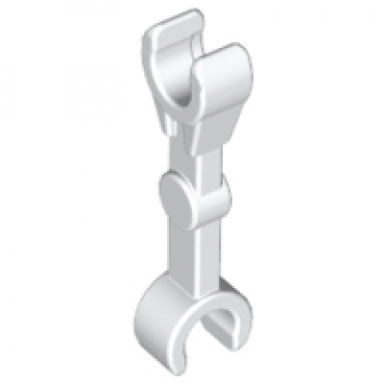 white arm mechanical straight with clips at 90 degrees vertical grip