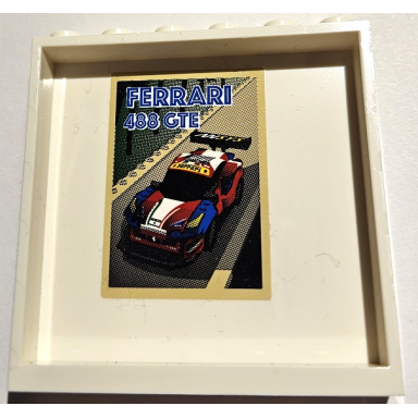 white panel 1 x 6 x 5 with poster ferrari 488 gte pattern sticker - set 75889