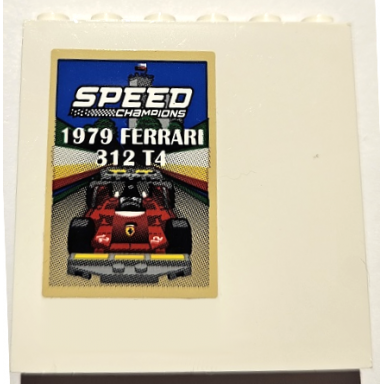 white panel 1 x 6 x 5 with poster speed champions 1979 ferrari 312 t4 pattern sticker - set 75889