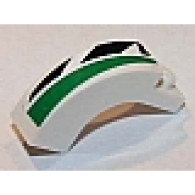 white arch 1 x 3 x 2 curved top with green and black pattern model right side sticker - set 8864