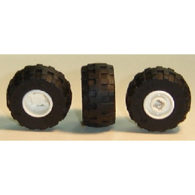 white wheel 11mm d x 12mm hole notched for wheels holder pin with black tire 24 x 12 r balloon 6014b 56890