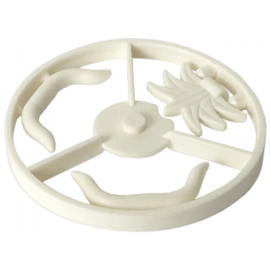 white minifigure plume wheel sprue complete 2 cattle horns and feathered headdress