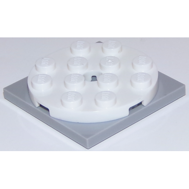 white turntable 4 x 4 x 2 3 with light bluish gray square base free-spinning 60474 61485