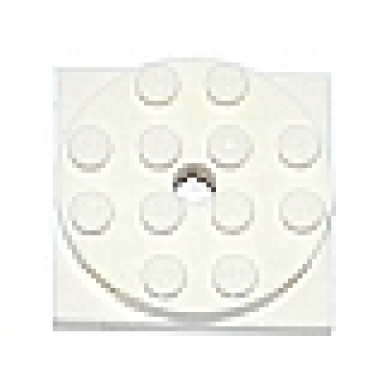 white turntable 4 x 4 x 2 3 with white square base free-spinning 60474 61485
