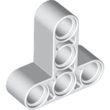 white technic liftarm modified t-shape thick 3 x 3