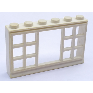 white minitalia window 1 x 6 x 3 panorama with 12 panes