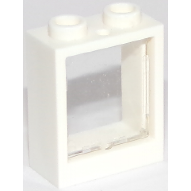 white window 1 x 2 x 2 flat front with trans-clear glass 60592 60601