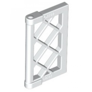 white pane for window 1 x 2 x 3 lattice with thick corner tabs
