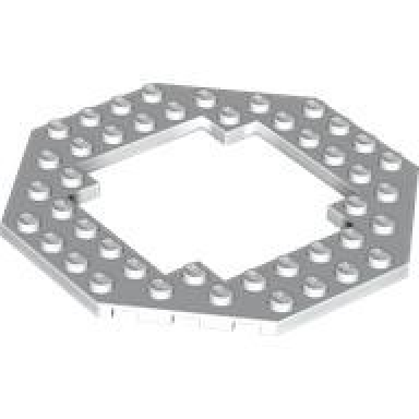 white plate modified 10 x 10 octagonal with 6 x 6 open center