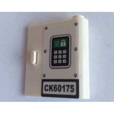 white door 1 x 3 x 3 right - open between top and bottom hinge with keypad and ck60175 pattern sticker - set 60175