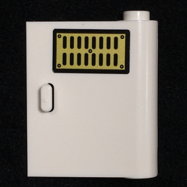 white door 1 x 3 x 3 right - open between top and bottom hinge with gold air vent pattern sticker - set 75968