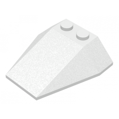 white wedge 4 x 4 triple without stud notches