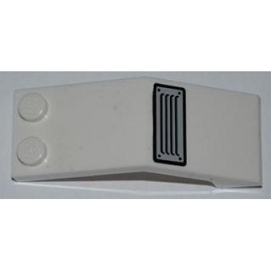 white windscreen 5 x 2 x 1 2 3 with grille pattern sticker - set 7726