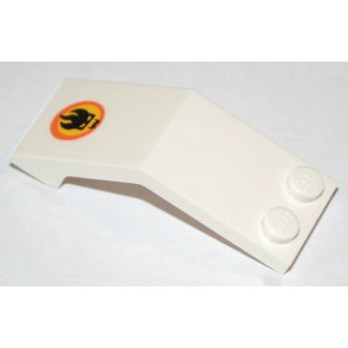 white windscreen 5 x 2 x 1 2 3 with agents dr inferno logo pattern sticker - set 8637