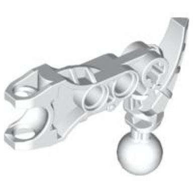 white bionicle arm av-matoran with ball joint and ball socket