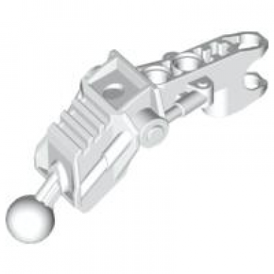 white bionicle av-matoran leg section with ball joint and ball socket