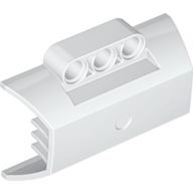 white technic panel engine block half side intake