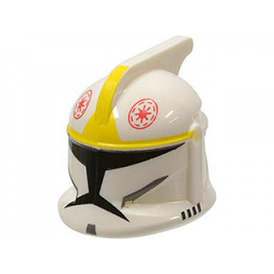 white minifigure headgear helmet sw clone trooper with holes clone pilot pattern