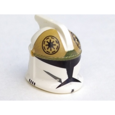 white minifigure headgear helmet sw clone trooper with holes clone gunner pattern