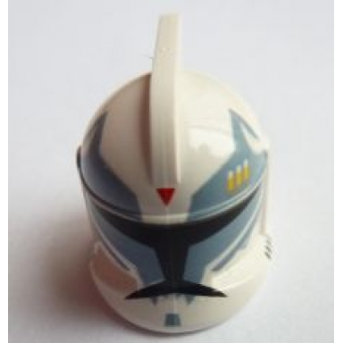 white minifigure headgear helmet sw clone trooper with holes clone commander wolffe pattern