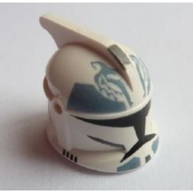 white minifigure headgear helmet sw clone trooper with holes wolfpack clone trooper pattern