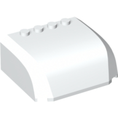 white windscreen 5 x 6 x 2 curved top canopy with 4 studs