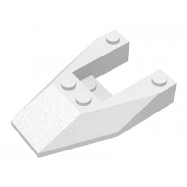 white wedge 6 x 4 cutout without stud notches